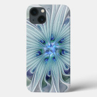 Beauté florale Abstraite moderne Blue Pastel Flowe