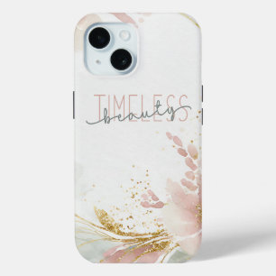 Coque Pour iPhone 15 Beauté intemporelle - Zalara Luxe Tan & Gold Marbl