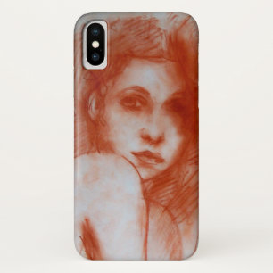 Coques Pour iPhone BEAUTÉ ROMANTIQUE / Portrait de femme en Sepia Bro