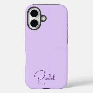 Coque Pour iPhone 16 Beautiful Light Purple Personalized Name