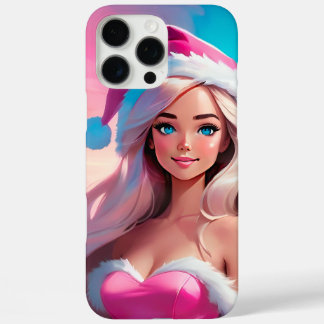 Coques iPhone 16 Pro Max Beautiful Pink Christmas Girl 01