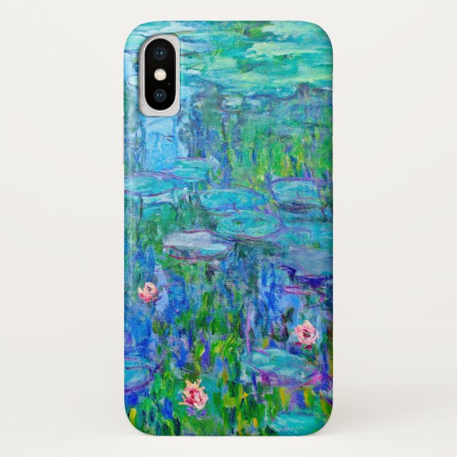 Coques Case-Mate iPhone Beaux-arts bleus frais de Monet d'étang de (Dos)