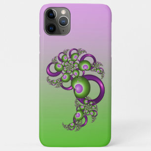Case-Mate iPhone Case Beaux cœurs roses verts modernes abstraits fractal