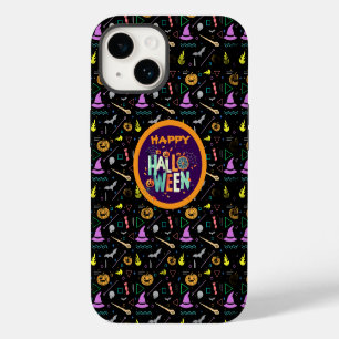 Coque Pour iPhone 14 Beaux motifs colorés et effrayants d'Halloween