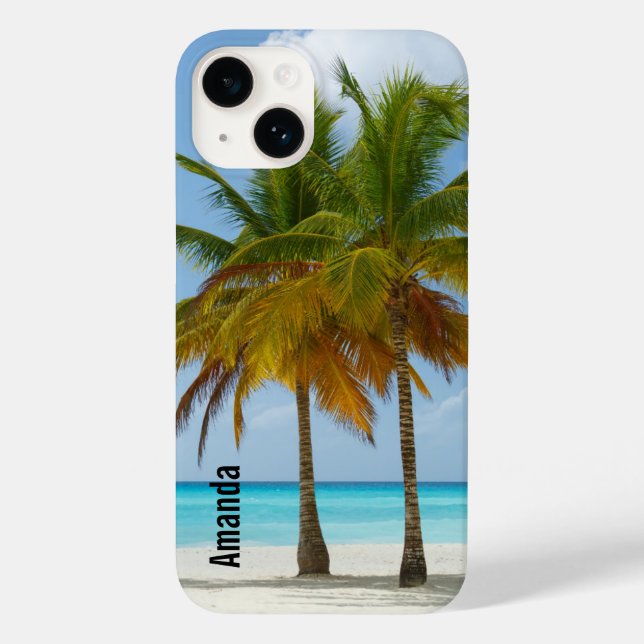 Coques Case-Mate iPhone Beaux palmiers sur une plage tropicale (Verso)