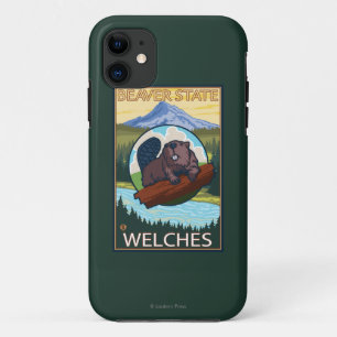 Coque iPhone 11 Beaver & Mt Hood - Welches, Oregon