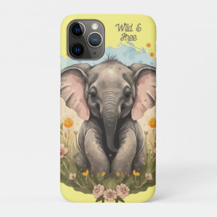 Case-Mate iPhone Case Bébé mignon Eléphant Calf Fleur sauvage Wanderlust