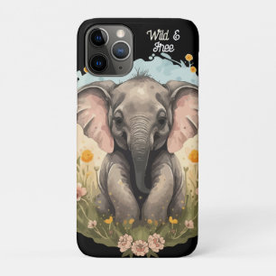 Case-Mate iPhone Case Bébé mignon Eléphant Calf Fleur sauvage Wanderlust