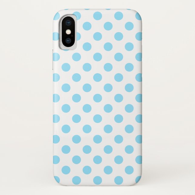 Coques Case-Mate iPhone Bébé pois bleu et blanc (Dos)