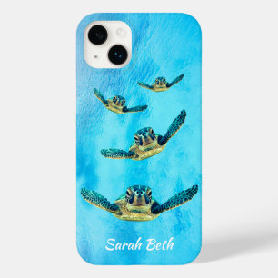 Coque Pour iPhone 14 Plus Bébé Tortues de mer Natation