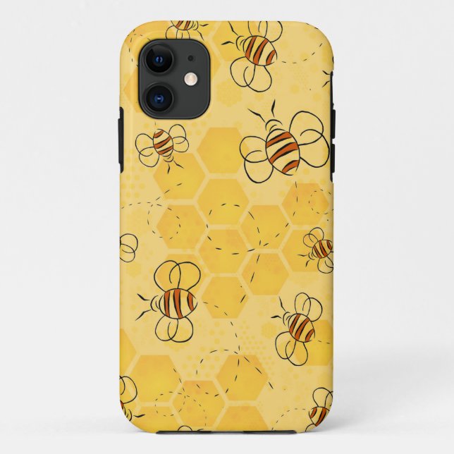 Coques Case-Mate iPhone Bee Buzzing Honey Bees mignonne (Dos)