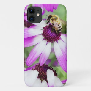 Case-Mate iPhone Case Bee on Purple Daisy Flowers Art Garden Téléphone C