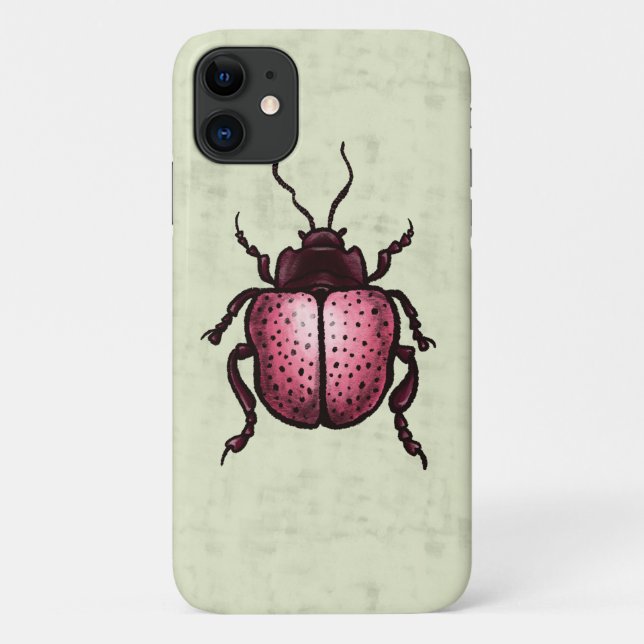 Coques Case-Mate iPhone Beetle Rose Cute Bute Art - Insect Lover (Dos)