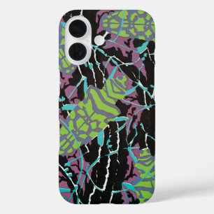 Coque Pour iPhone 16 Beetles de pochoir Art Déco vintage dans le jardin