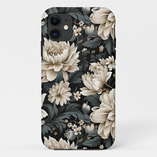 Coques Case-Mate iPhone Beige Botanique, belle, nature, floral (Dos)