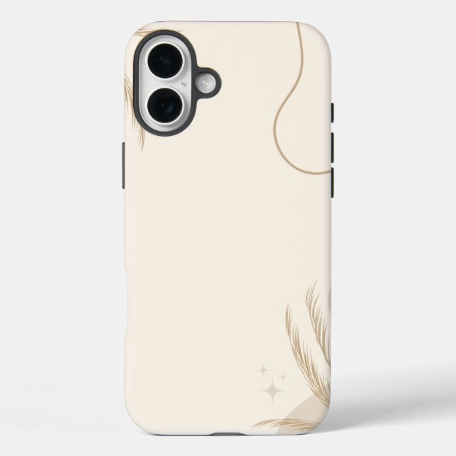 Coques Case-Mate iPhone Beige Brown Aesthetic Floral Linktree Background | (Verso)