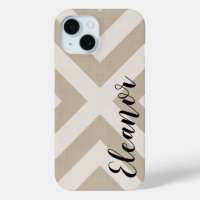 Beige rustique X Chevron Monogramme
