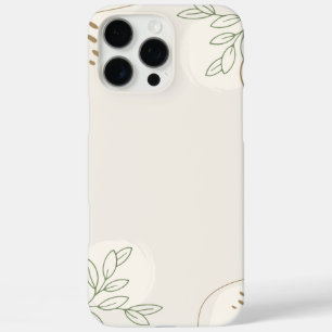 Coques iPhone 16 Pro Max Beige Simple Floral Aquarelle Minimaliste Linktree