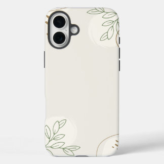 Coques iPhone 16 Plus Beige Simple Floral Watercolor Minimalist Linktree