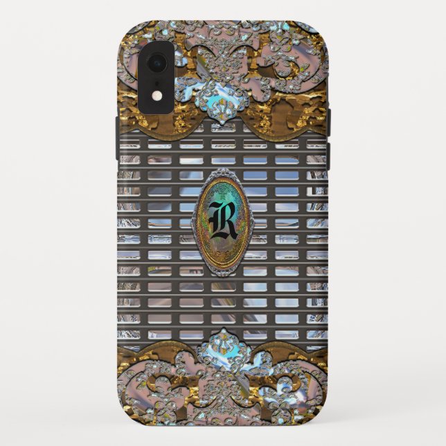 Coques Case-Mate iPhone Bella Beautiful Verre French Monogramme (Dos)