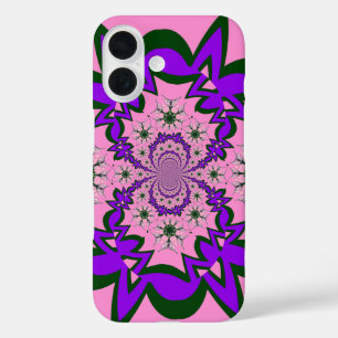 Coques iPhone 16 Belle Bébé rose Floral Purple Shade Motif Art