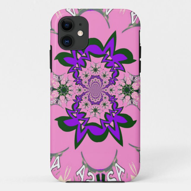 Coques Case-Mate iPhone Belle Bébé rose Floral Purple Shade Motif Art (Dos)