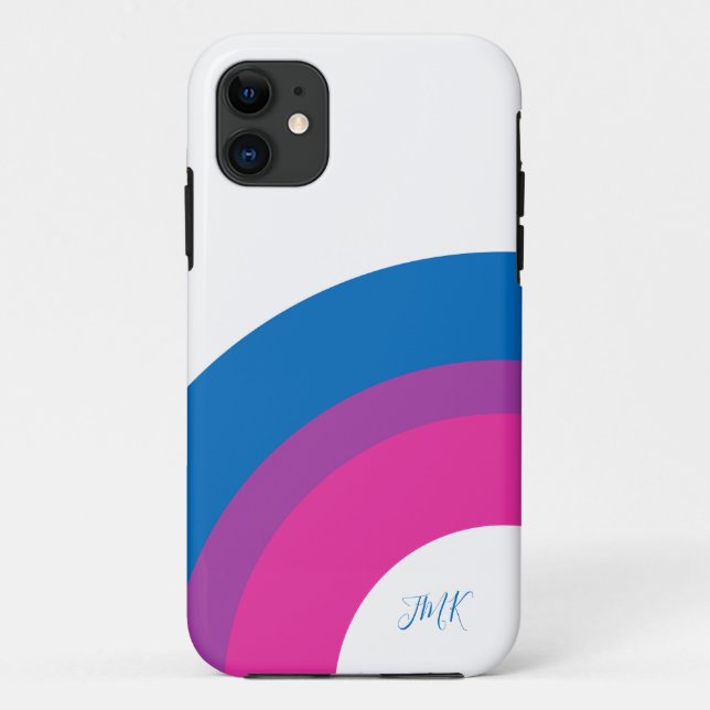 Coques Case-Mate iPhone Belle Bisexual Fierté Drapeau mignon Personnalisé (Dos)