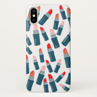 Belle boîte de téléphone rouge à lèvres blanc