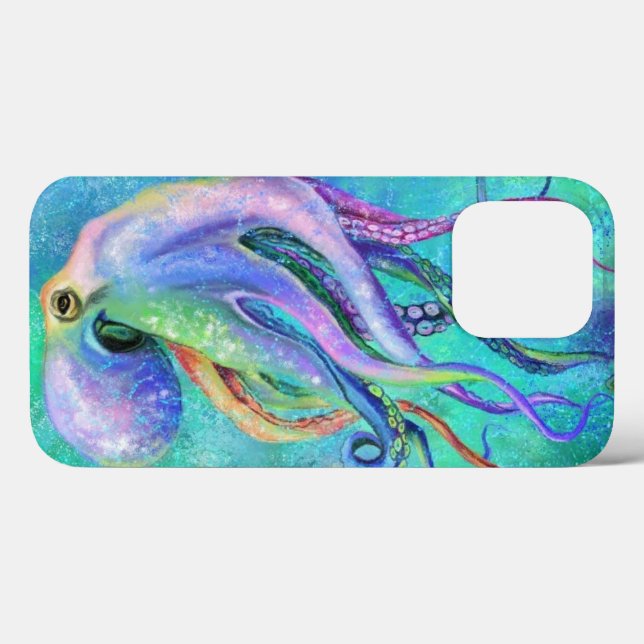 Coques Case-Mate iPhone Belle couleur Octopus Dessin de vie sous-marine (Verso (horizontal))