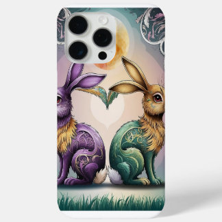 Coque iPhone 15 Pro Max Belle couverture de téléphone, Couleur plein lapin