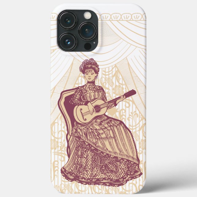 Coques Case-Mate iPhone Belle dame avec guitare (Verso)