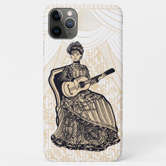 Coques Case-Mate iPhone Belle dame avec guitare (Dos)