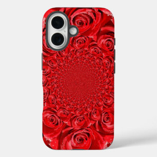 Coques iPhone 16 Belle excellente rose rouge kaléidoscope