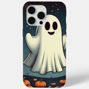 Coque iPhone 15 Pro Max Belle, fantôme vintage et art de l'halloween citro