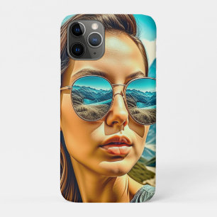 Case-Mate iPhone Case Belle femme dans les lunettes de soleil La réflexi