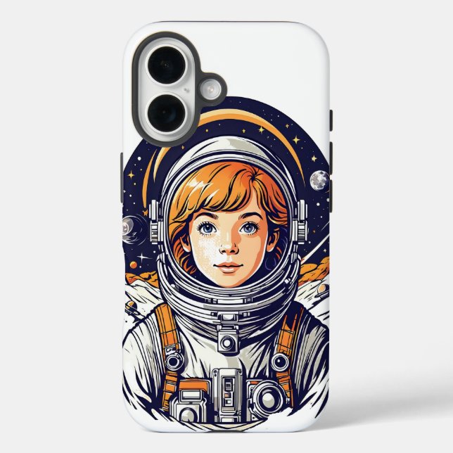 Coques Case-Mate iPhone Belle fille astronaute dans l'espace (Verso)