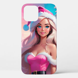 Case-Mate iPhone Case Belle fille de Noël rose 01
