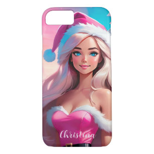 Case-Mate iPhone Case Belle fille de Noël rose 01