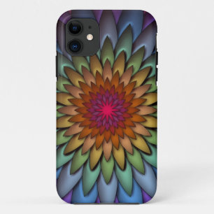 Coques Pour iPhone Belle Fleur Arc-en-Ciel Brillante