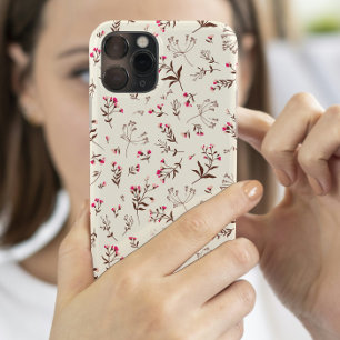 Coque iPhone 15 Pro Belle Fleur sauvage Initiale design
