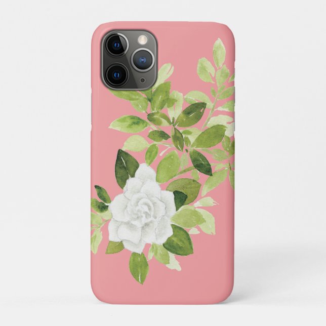 Coques Case-Mate iPhone Belle gardenia aquarelle florale (Dos)