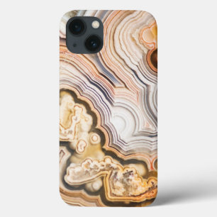 iPhone 13 Case Belle Géode Améthyste Avec Crème et marron