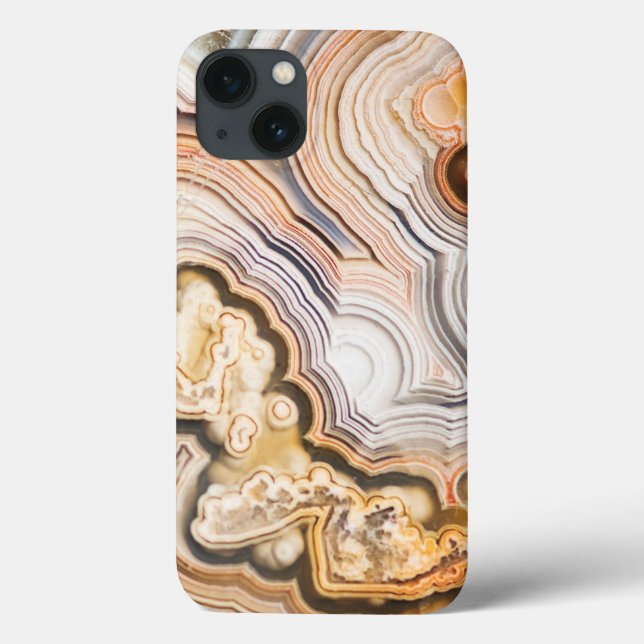 Coques Case-Mate iPhone Belle Géode Améthyste Avec Crème et marron (Verso)