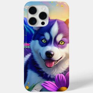 Coque iPhone 15 Pro Max Belle Husky Puppy Three