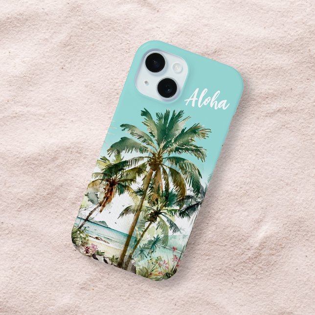 Coques Case-Mate iPhone Belle île Chic Tropical Beach Palm Tree (Créateur téléchargé)