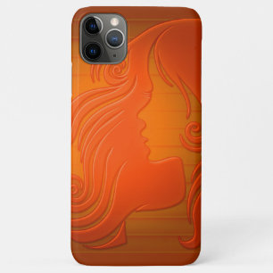 Coques Pour iPhone Belle illustration jeune femme avec cheveux ondulé