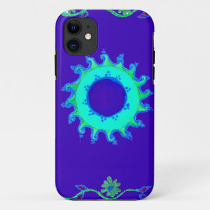 Coque Case-Mate Pour iPhone Belle Iridescente Blue Floral Art peinture à l'hui