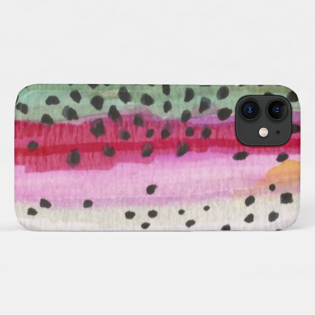 Coques Case-Mate iPhone Belle peau de truite arc-en-ciel (Dos (Horizontal))
