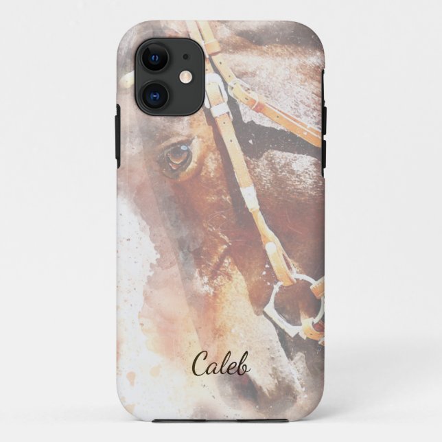 Coques Case-Mate iPhone Belle Personnaliser de cheval Nom (Dos)