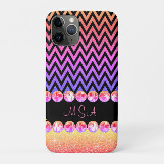 Case-Mate iPhone Case Belle Pink Purple Bling Glam Chevron Monogramme